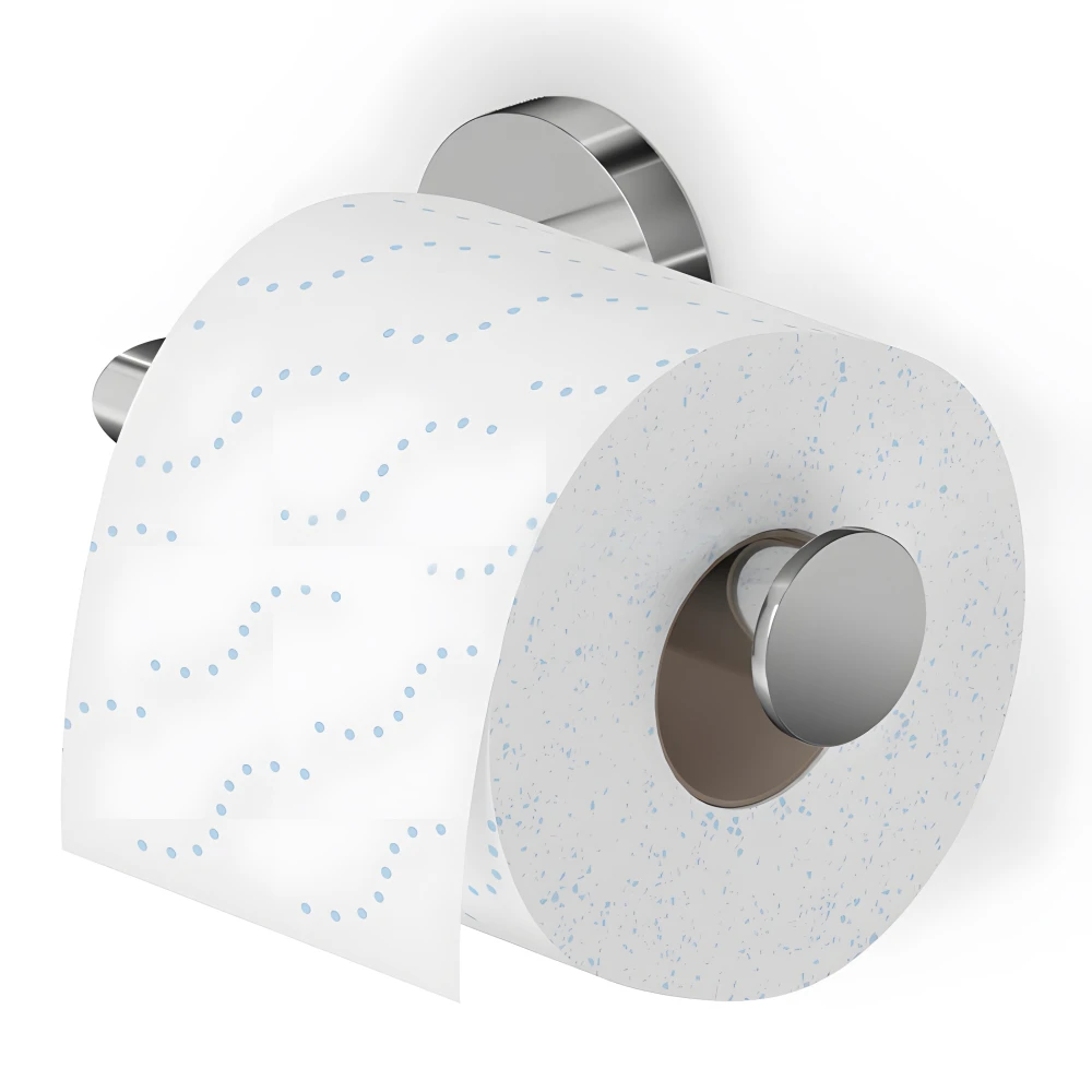 Porte papier toilette en laiton chromé