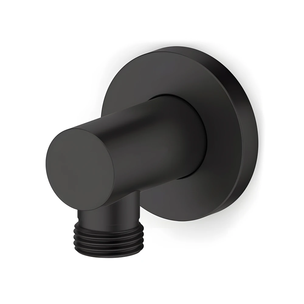 Coude mural noir mat pour flexible de douchette