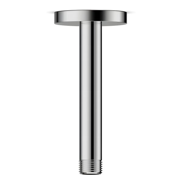 Bras de douche vertical 14 cm en laiton chromé