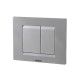 Plaque de commande double chasse ESSENTIEL Chrome Mat pour bâti-support WIRQUIN