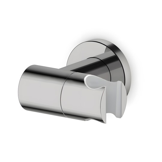 Support mural pour douchette en laiton chromé