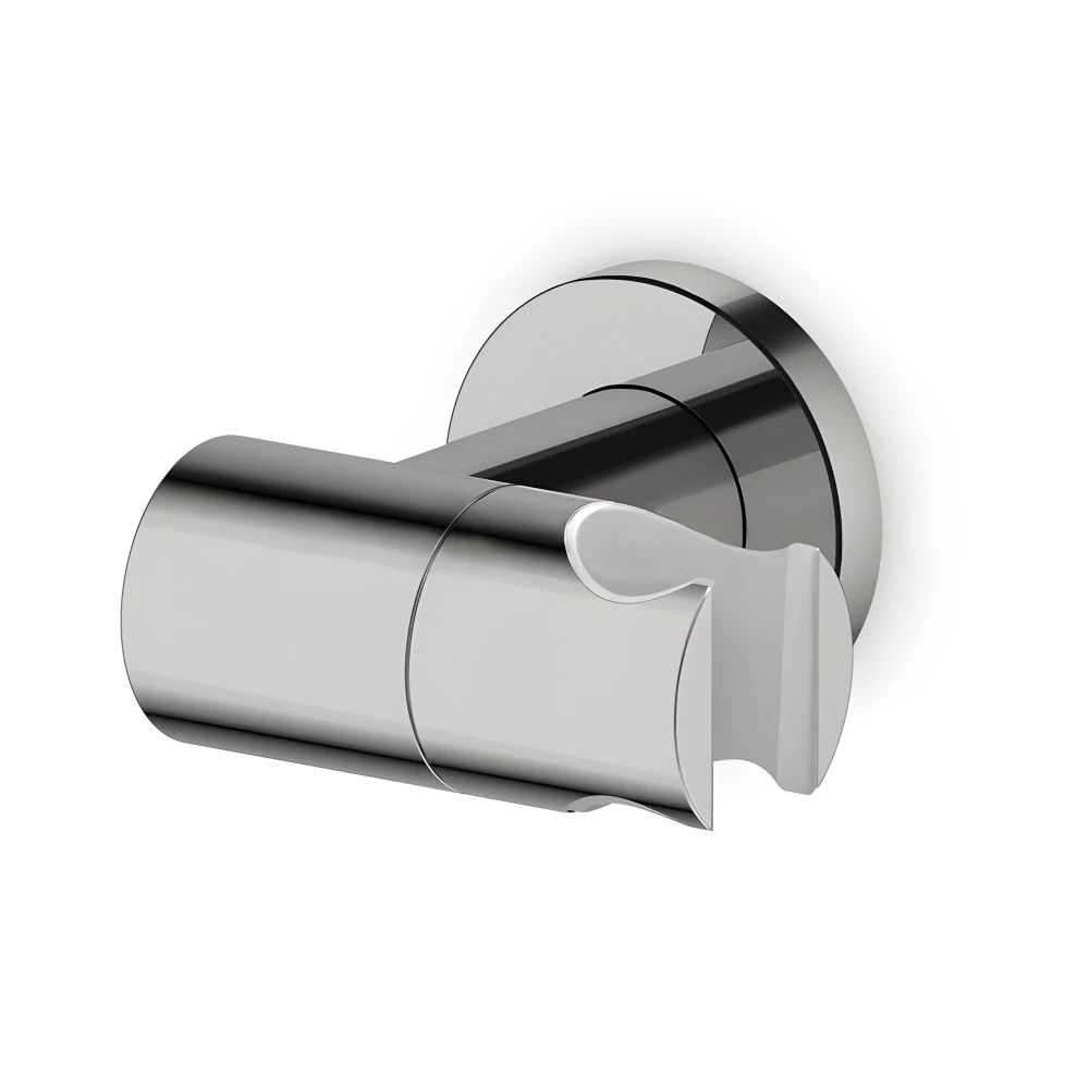 Support mural pour douchette en laiton chromé