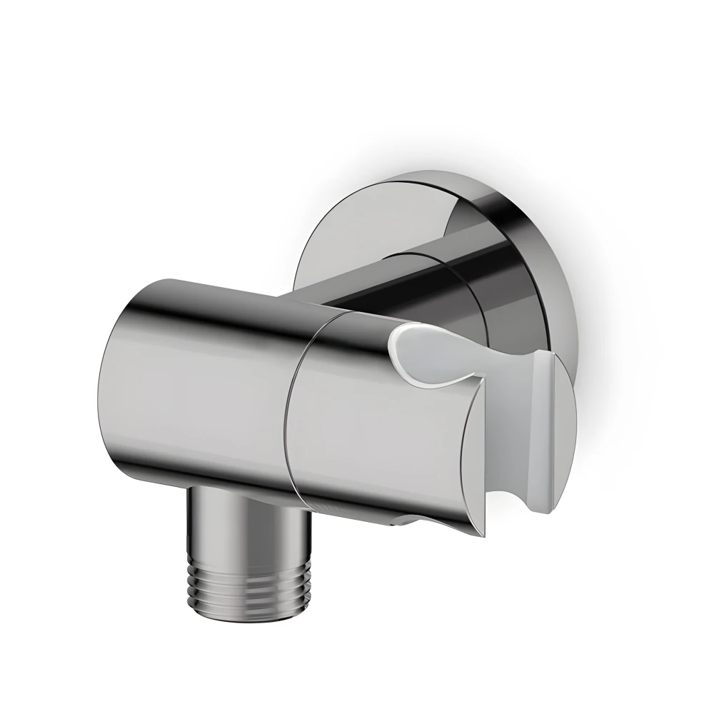 Coude et support douchette en laiton chromé