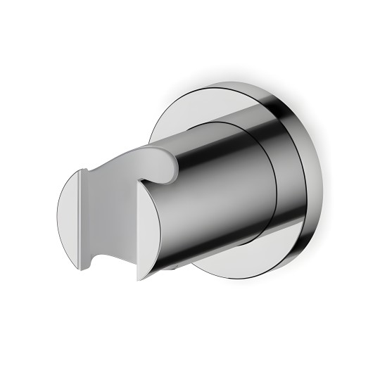 Support mural pour douchette en laiton chromé