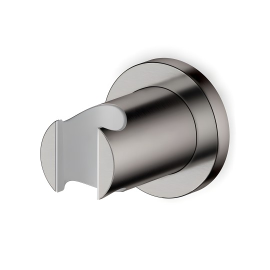 Support mural pour douchette en inox brossé