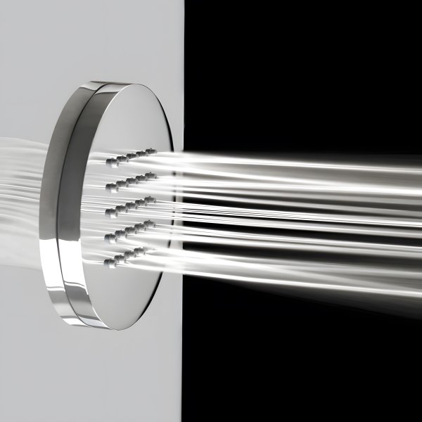 Buses d'hydromassage en laiton chromé avec têtières anti-calcaire