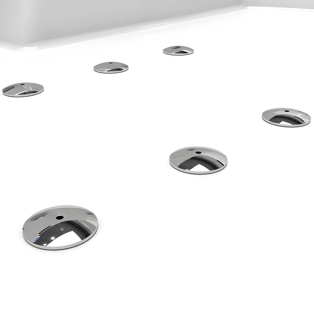 Buses extra-plates en laiton chromé