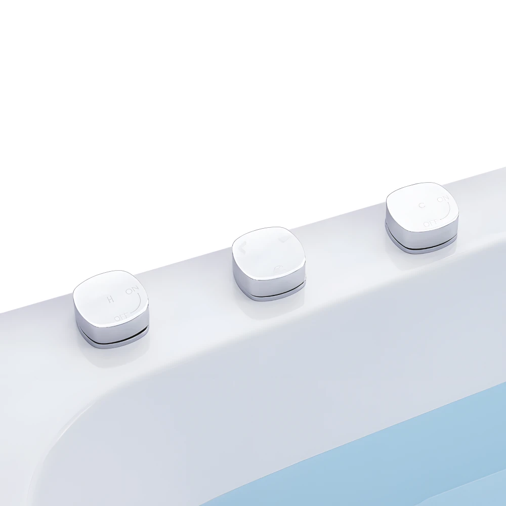 Robinetterie 3 éléments en laiton chromé haute qualité