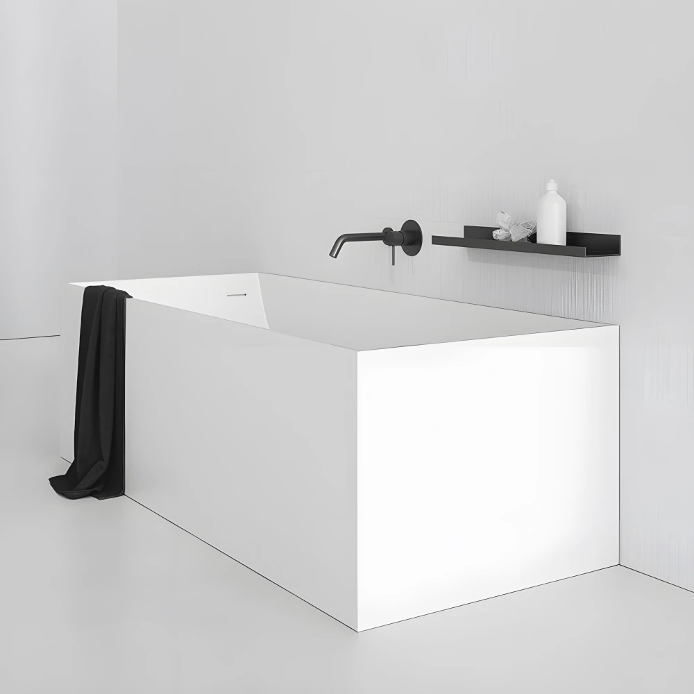 Baignoire ilot SQUARE 150 MATE Solid Surface