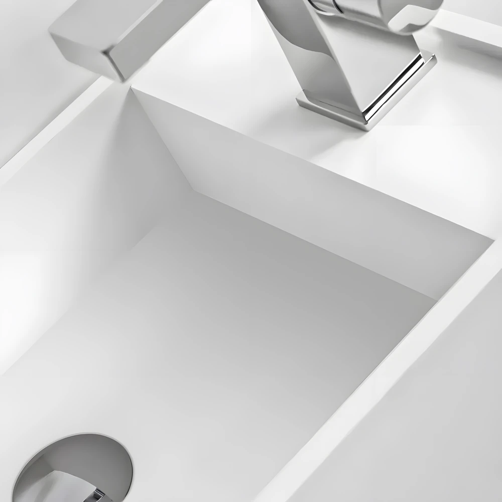 Lave-mains suspendu EASY 50 GAUCHE en Solid Surface