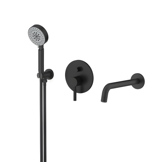 Pack bain / douche encastrée noir mat LOOP 6