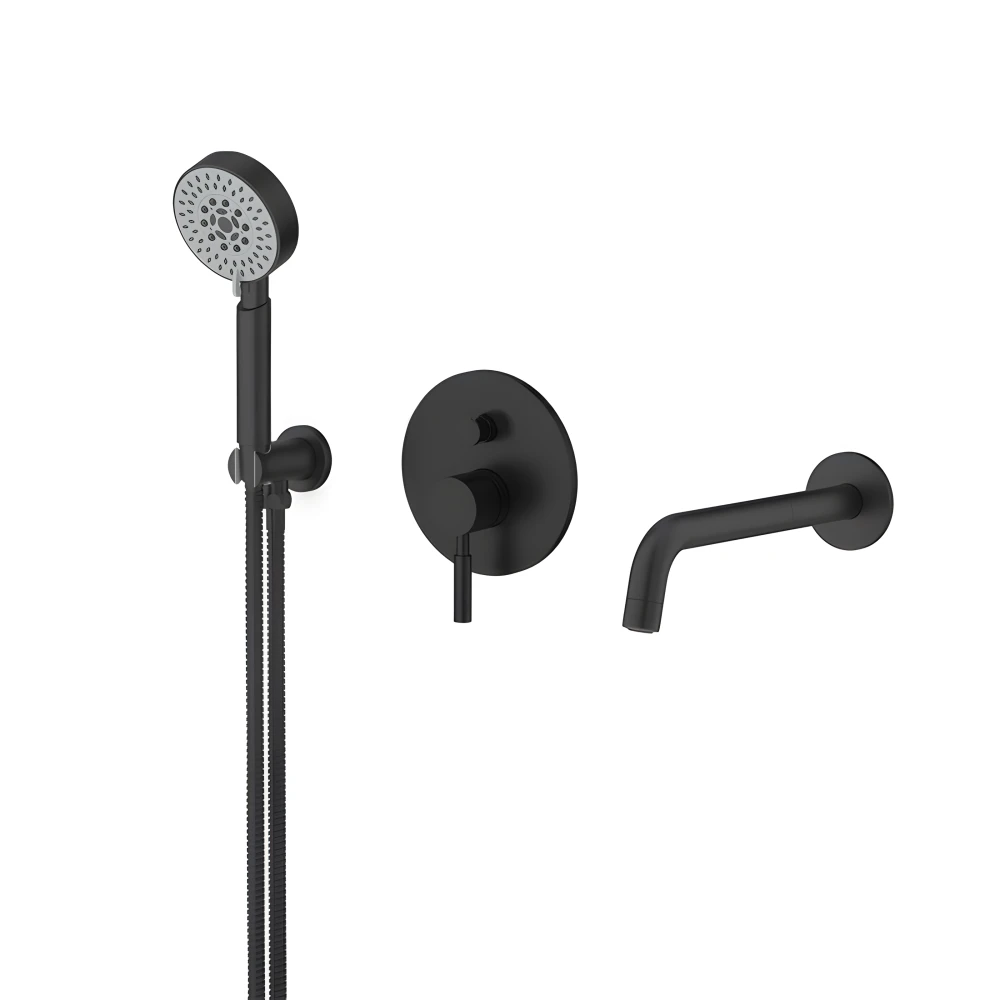 Pack bain / douche encastrée noir mat LOOP 6