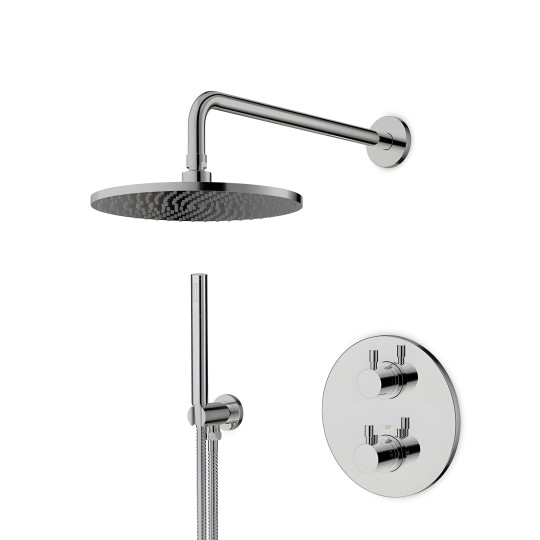 Pack douche encastré thermostatique LOOP 9 chrome