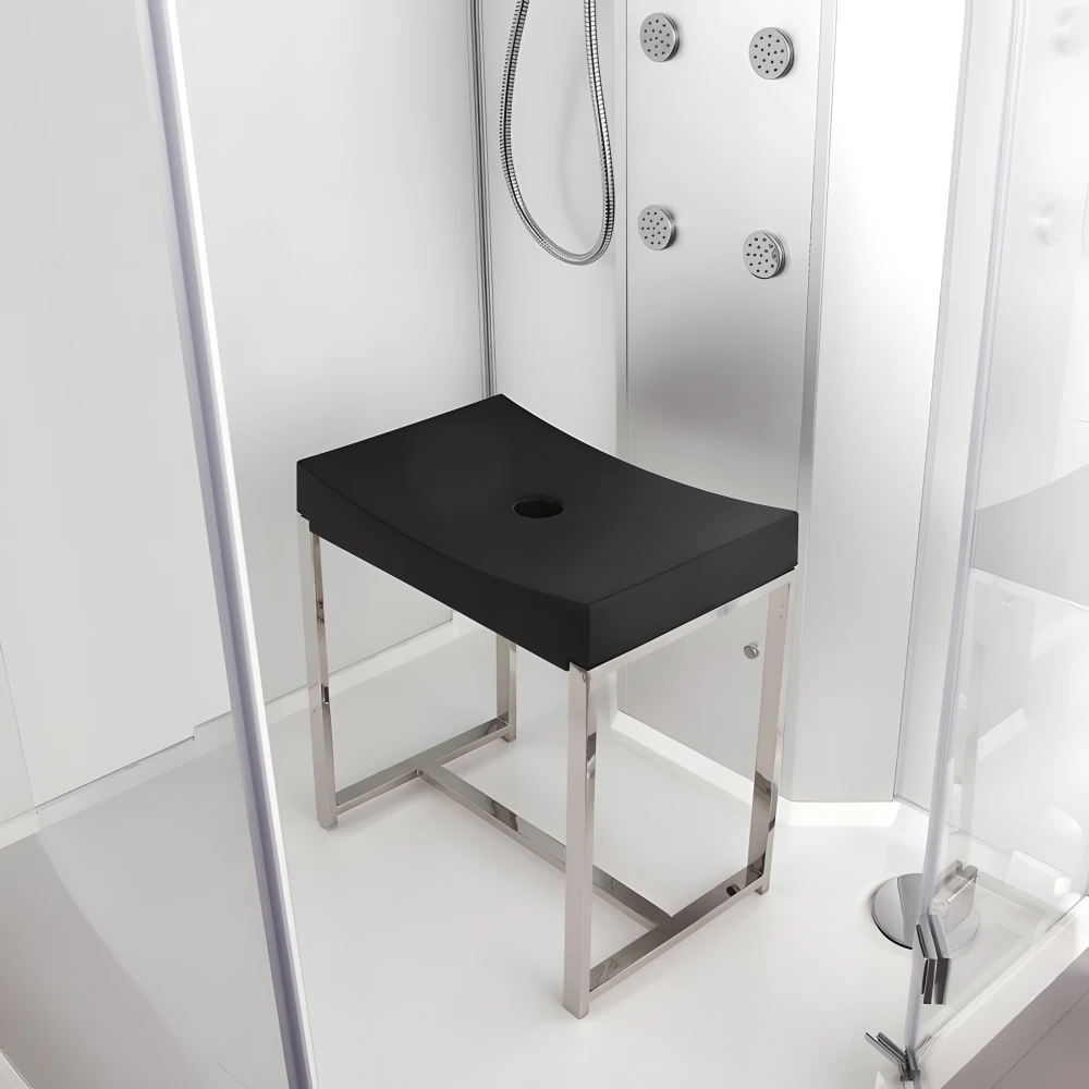 Cabine livrée avec 2 sièges ossature inox