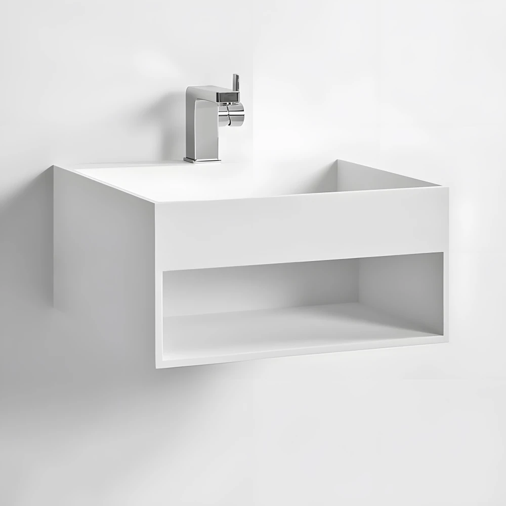 Matériau minéral massif agréable et chaud au toucher (finition matte)