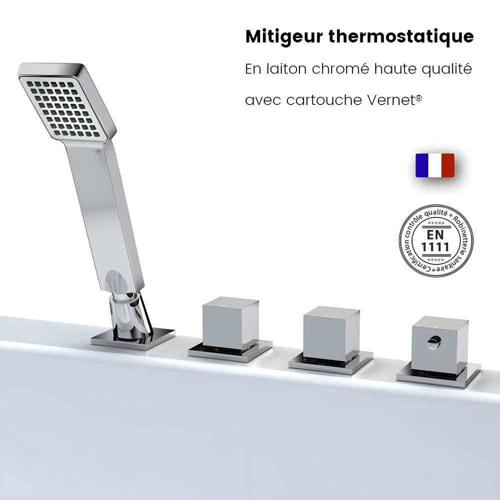 Robinetterie thermostatique en laiton chromé haute qualité