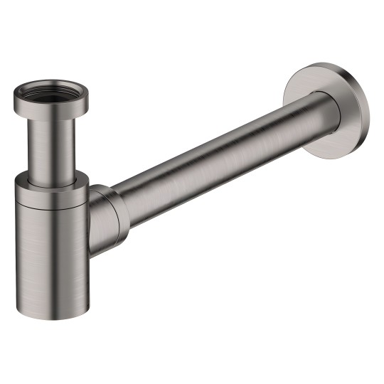 Siphon design rond en laiton noir mat