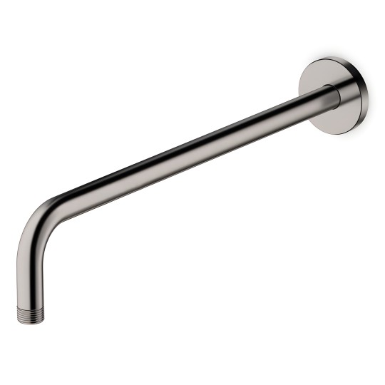 Bras horizontal en inox brossé pour alimentation douche de tête