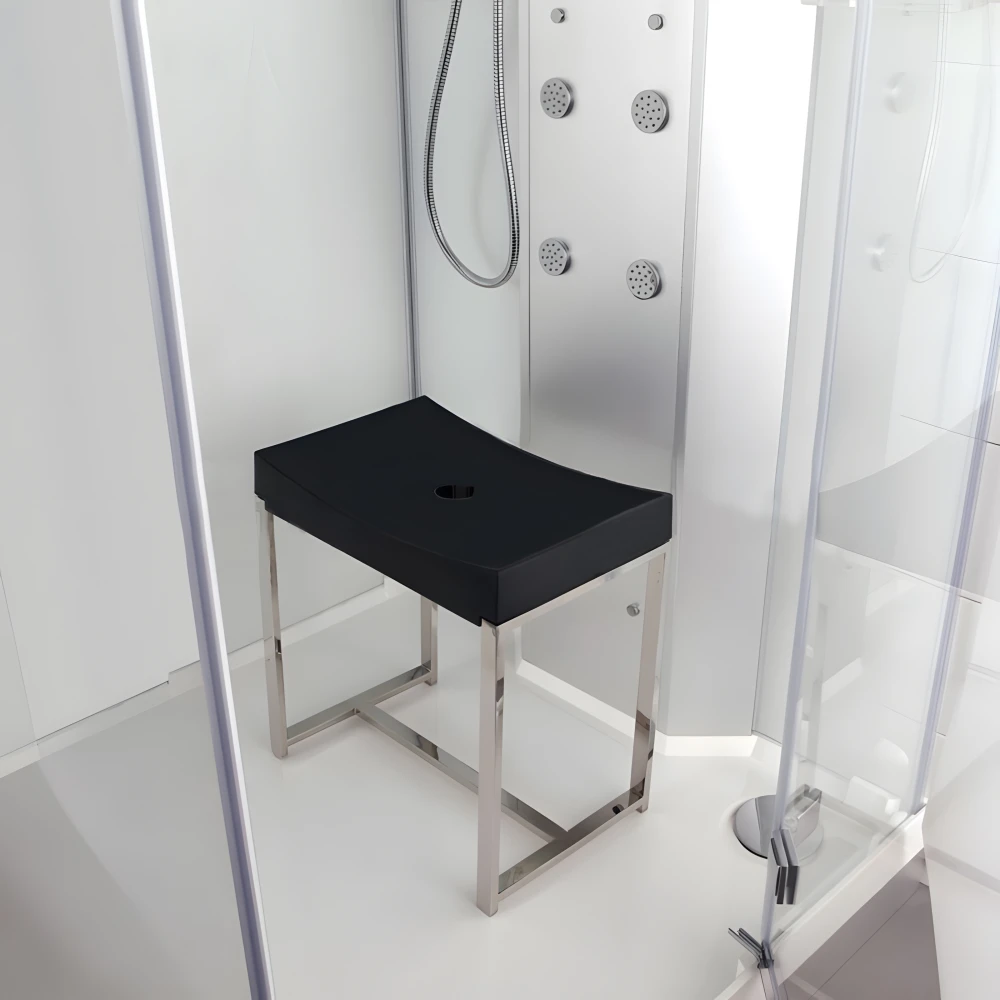 Siège pour douche avec ossature inox