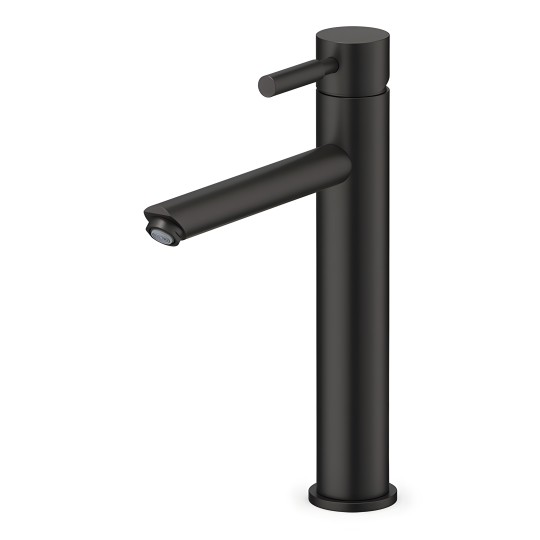 Robinet mitigeur haut noir mat pour lavabo