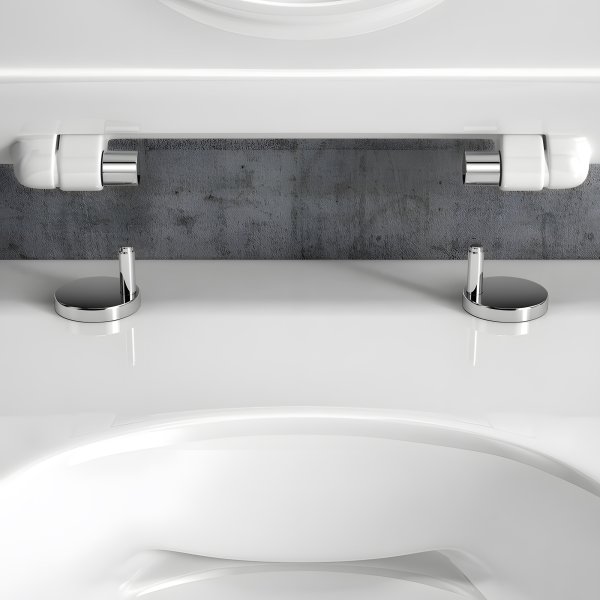 Abattant declipsable avec charnières inox