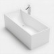 Baignoire ilot SQUARE 160 MATE Solid Surface