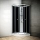 Cabine douche intégrale SILVER 1/4 de rond avec vitres blanches